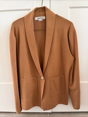 Camel Shawl-Collar Blazer